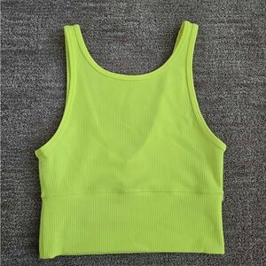 lululemon athletica Neon Yellow Ribbed Tank Top Size 4 Great conditions